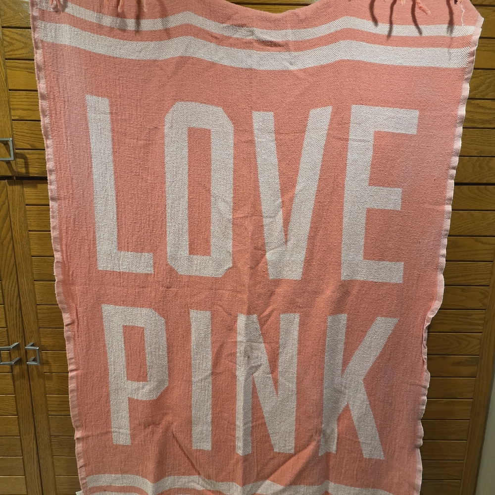 Pink and White LOVE PINK Blanket